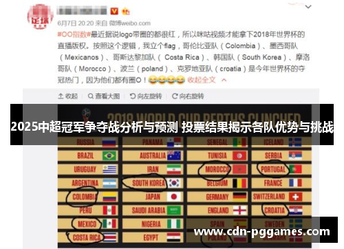 2025中超冠军争夺战分析与预测 投票结果揭示各队优势与挑战