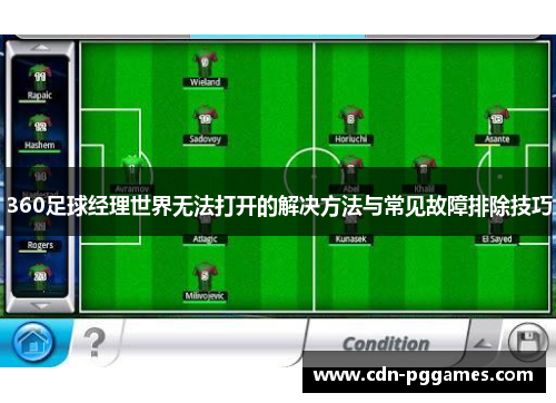 360足球经理世界无法打开的解决方法与常见故障排除技巧